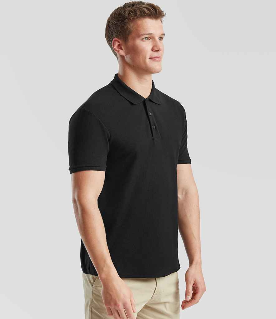 Fruit of the Loom Fruit of the Loom Poly/Cotton Piqué Polo Shirt Black