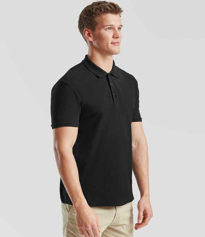 Fruit of the Loom Fruit of the Loom Poly/Cotton Piqué Polo Shirt Black