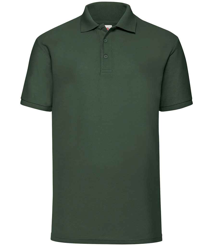 Fruit of the Loom Poly/Cotton Piqué Polo Shirt in Bottle Green