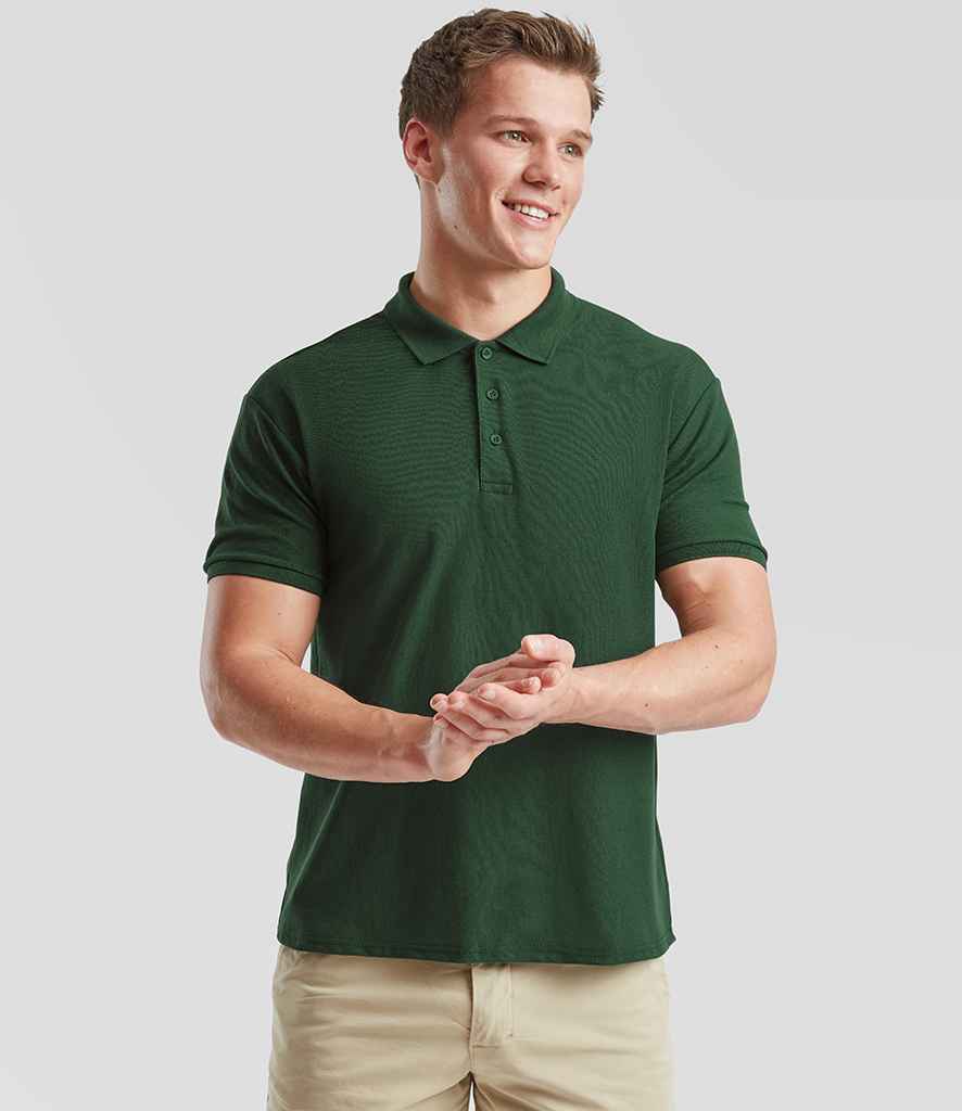 Fruit of the Loom Fruit of the Loom Poly/Cotton Piqué Polo Shirt Bottle Green
