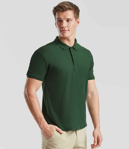 Fruit of the Loom Fruit of the Loom Poly/Cotton Piqué Polo Shirt Bottle Green