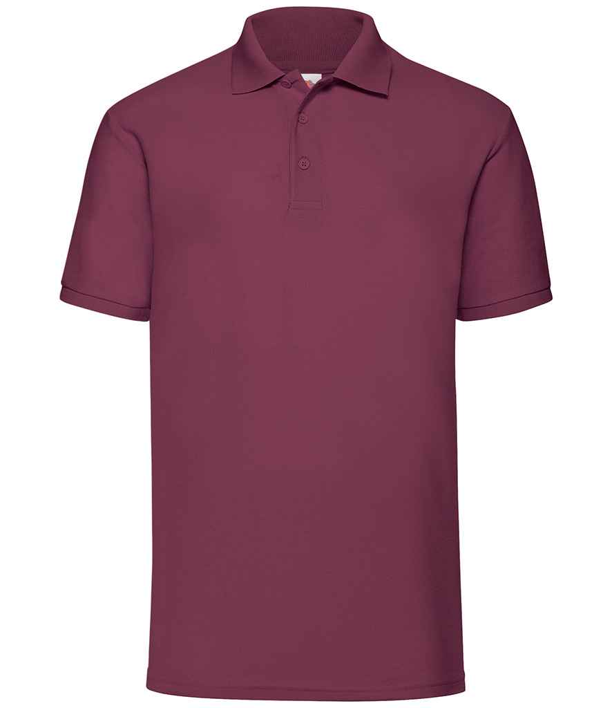 Fruit of the Loom Poly/Cotton Piqué Polo Shirt in Burgundy