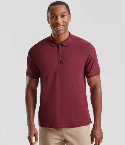 Fruit of the Loom Fruit of the Loom Poly/Cotton Piqué Polo Shirt Burgundy