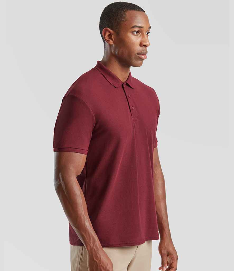 Fruit of the Loom Fruit of the Loom Poly/Cotton Piqué Polo Shirt Burgundy