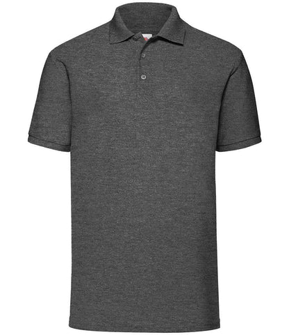 Fruit of the Loom Poly/Cotton Piqué Polo Shirt in Dark Heather