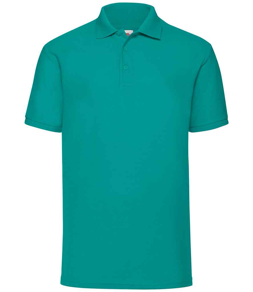 Fruit of the Loom Poly/Cotton Piqué Polo Shirt in Emerald