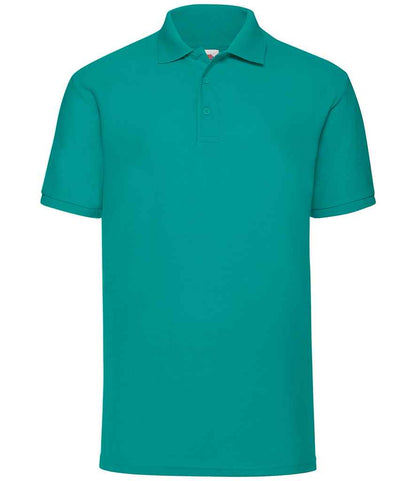 Fruit of the Loom Poly/Cotton Piqué Polo Shirt in Emerald
