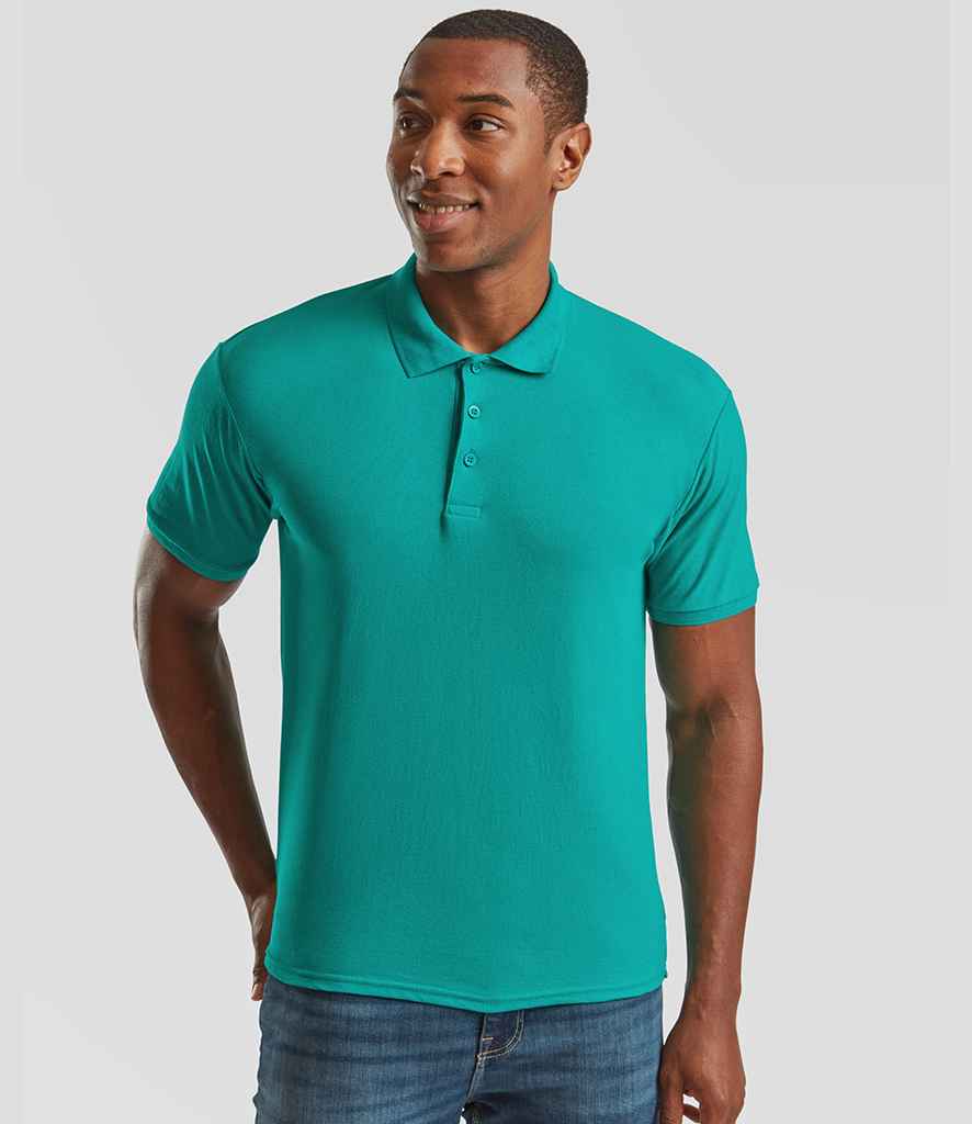 Fruit of the Loom Fruit of the Loom Poly/Cotton Piqué Polo Shirt Emerald