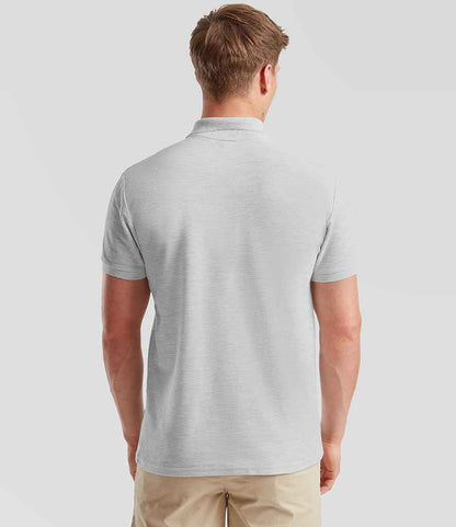 Fruit of the Loom Fruit of the Loom Poly/Cotton Piqué Polo Shirt Heather Grey