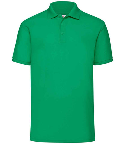 Fruit of the Loom Poly/Cotton Piqué Polo Shirt in Kelly Green