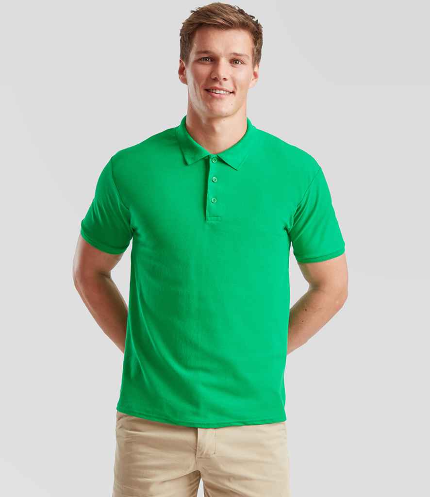 Fruit of the Loom Fruit of the Loom Poly/Cotton Piqué Polo Shirt Kelly Green