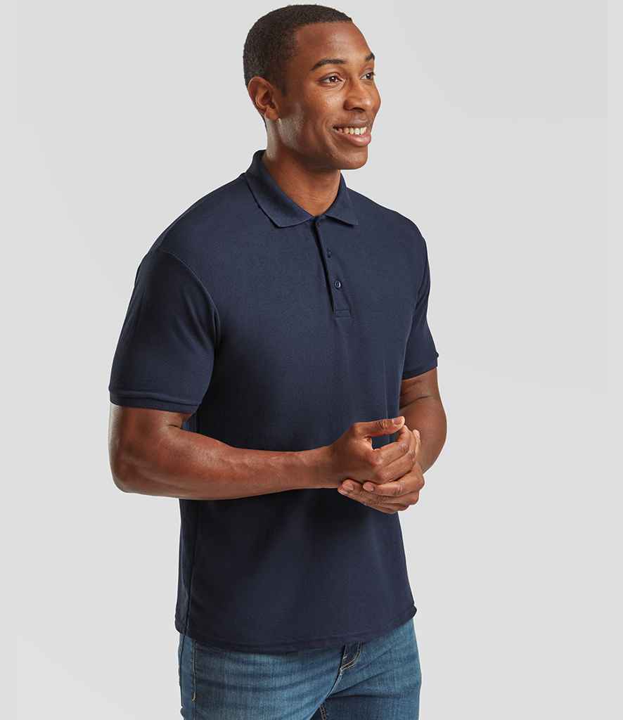 Fruit of the Loom Fruit of the Loom Poly/Cotton Piqué Polo Shirt Navy