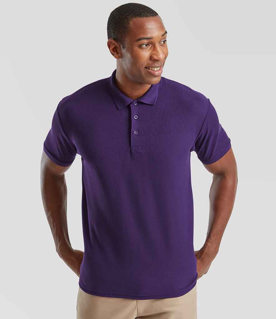 Fruit of the Loom Fruit of the Loom Poly/Cotton Piqué Polo Shirt Purple