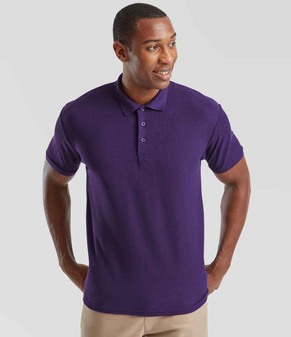 Fruit of the Loom Fruit of the Loom Poly/Cotton Piqué Polo Shirt Purple