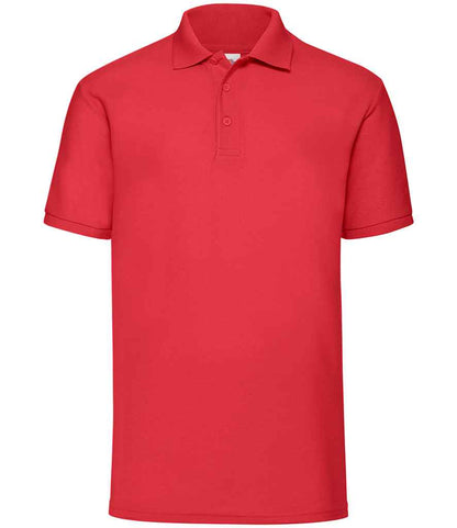 Fruit of the Loom Poly/Cotton Piqué Polo Shirt in Red