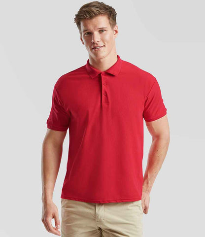 Fruit of the Loom Fruit of the Loom Poly/Cotton Piqué Polo Shirt Red