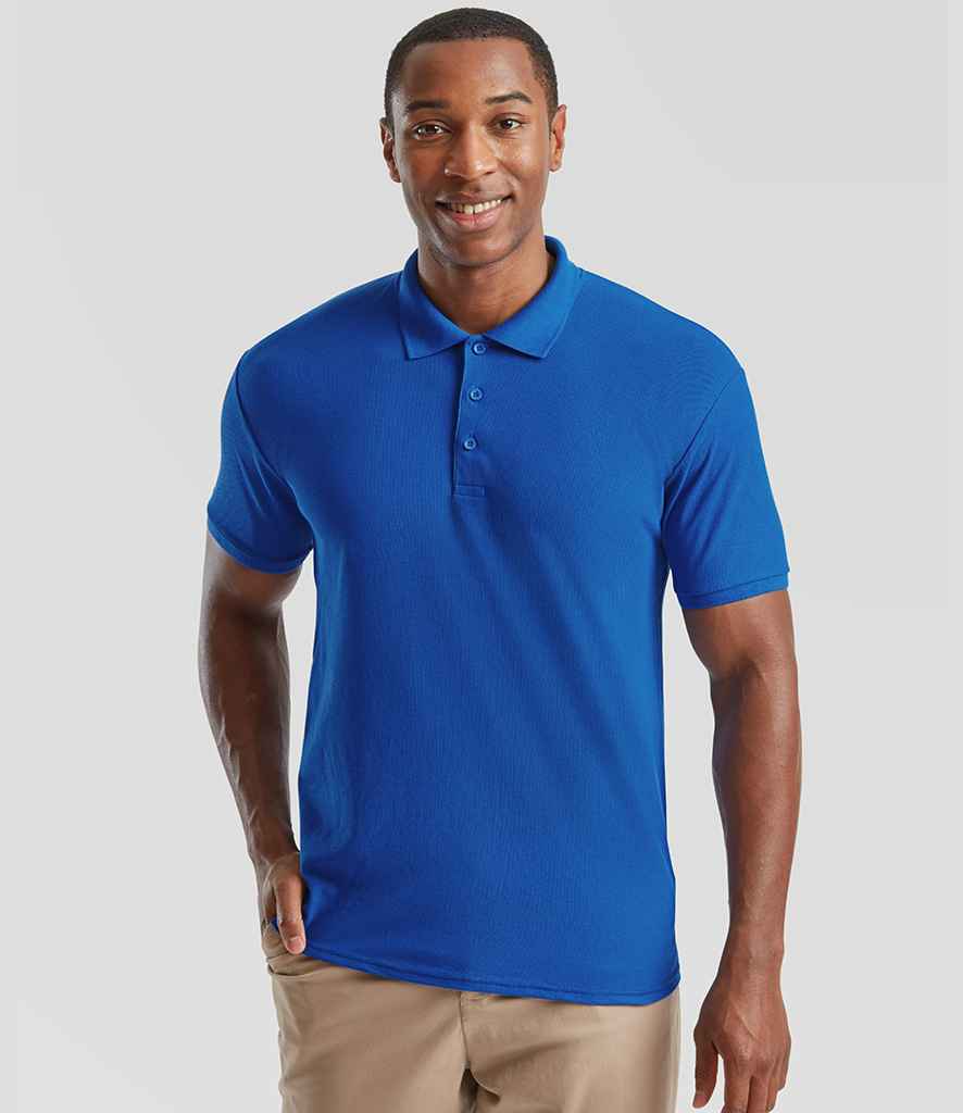 Fruit of the Loom Fruit of the Loom Poly/Cotton Piqué Polo Shirt Royal Blue