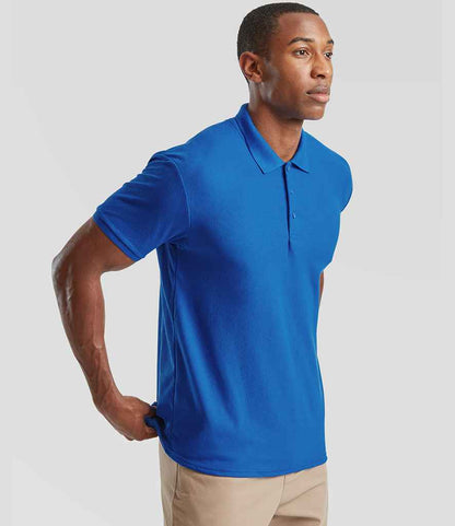 Fruit of the Loom Fruit of the Loom Poly/Cotton Piqué Polo Shirt Royal Blue