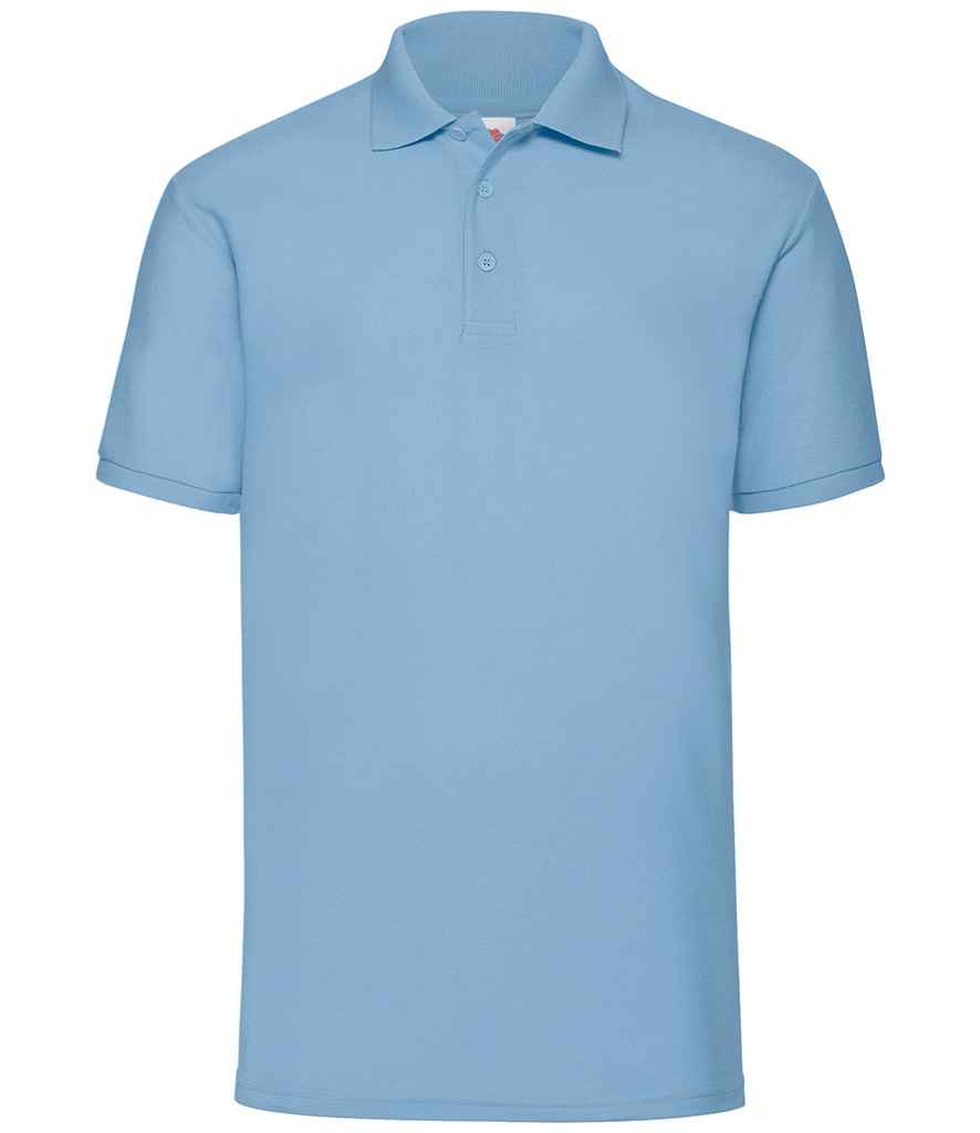 Fruit of the Loom Poly/Cotton Piqué Polo Shirt in Sky Blue