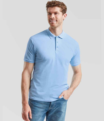 Fruit of the Loom Fruit of the Loom Poly/Cotton Piqué Polo Shirt Sky Blue
