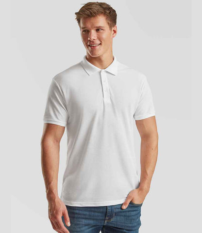 Fruit of the Loom Fruit of the Loom Poly/Cotton Piqué Polo Shirt White