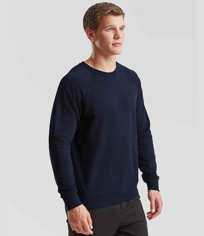 Fruit of the Loom Fruit of the Loom Lightweight Raglan Sweatshirt Deep Navy