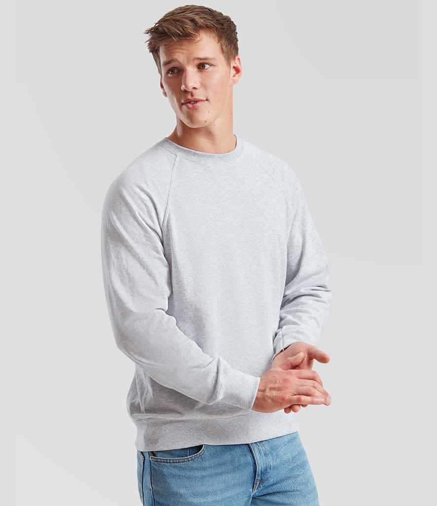 Fruit of the Loom Fruit of the Loom Lightweight Raglan Sweatshirt Heather Grey