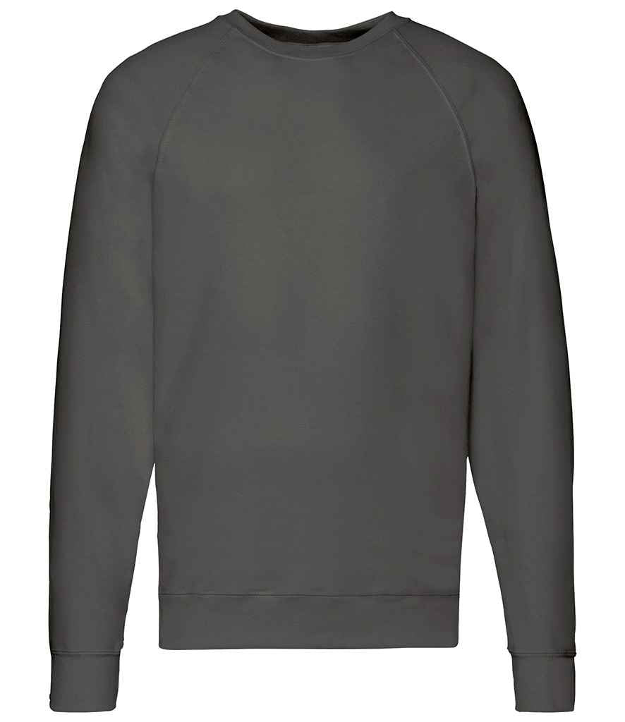 Fruit of the Loom Fruit of the Loom Lightweight Raglan Sweatshirt Light Graphite