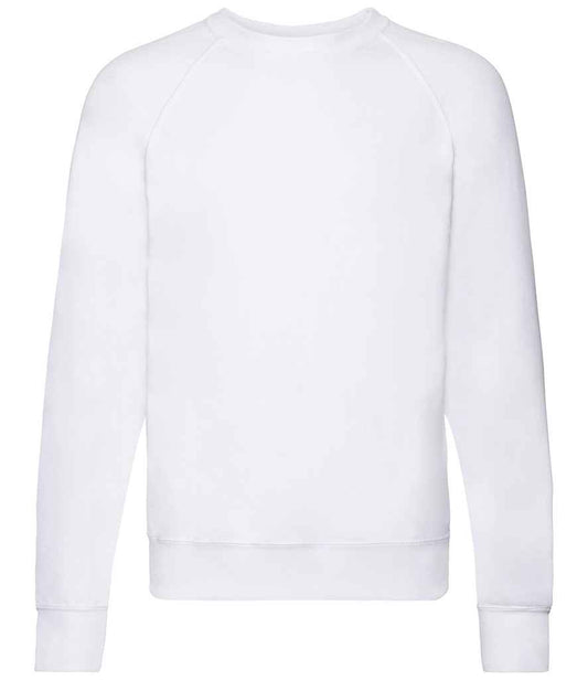 Fruit of the Loom Fruit of the Loom Lightweight Raglan Sweatshirt White