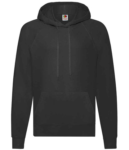 Fruit of the Loom Lightweight Hooded Sweatshirt in Black