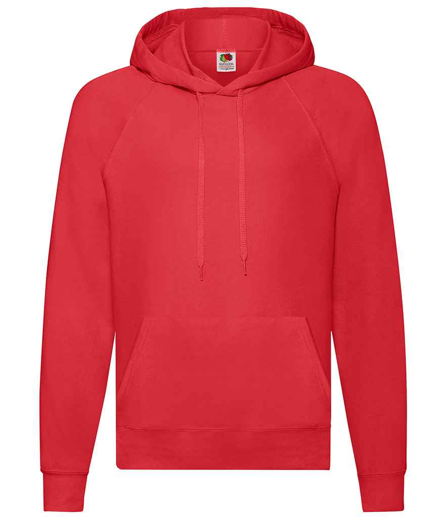 Fruit of the Loom Lightweight Hooded Sweatshirt in Red