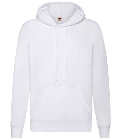Fruit of the Loom Lightweight Hooded Sweatshirt in White
