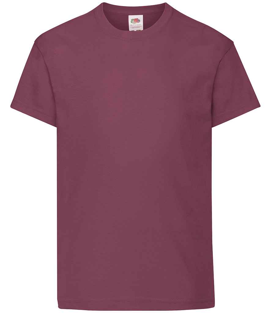 Fruit of the Loom Kids Original T-Shirt in Burgundy