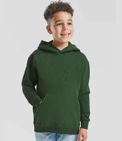 Fruit of the Loom Fruit of the Loom Kids Classic Hooded Sweatshirt Bottle Green