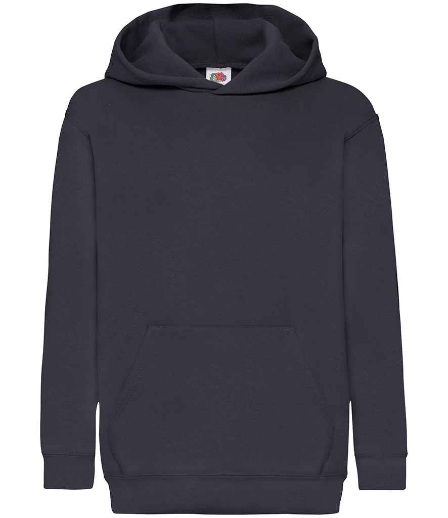 Fruit of the Loom Kids Classic Hooded Sweatshirt in Deep Navy