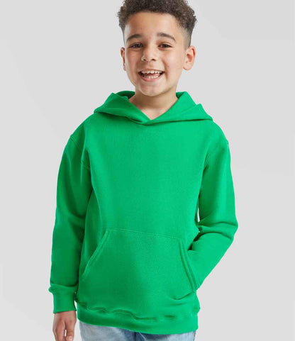 Fruit of the Loom Fruit of the Loom Kids Classic Hooded Sweatshirt Kelly Green