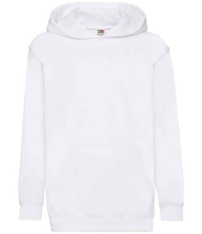 Fruit of the Loom Kids Classic Hooded Sweatshirt in White