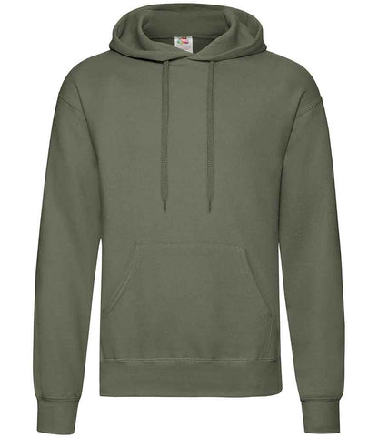 Fruit of the Loom Classic Hooded Sweatshirt in Classic Olive
