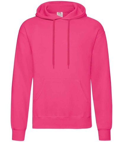 Fruit of the Loom Classic Hooded Sweatshirt in Fuchsia