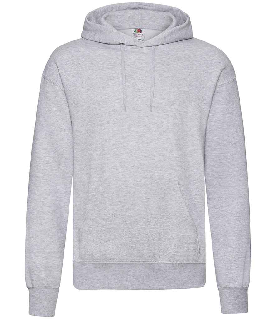 Fruit of the Loom Classic Hooded Sweatshirt in Heather Grey