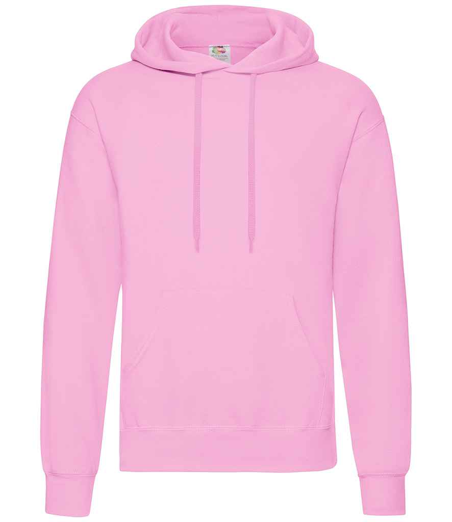 Fruit of the Loom Classic Hooded Sweatshirt in Light Pink