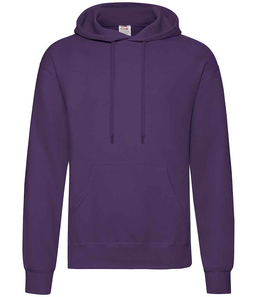 Fruit of the Loom Classic Hooded Sweatshirt in Purple