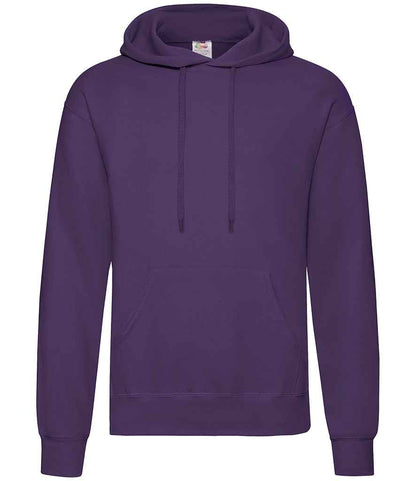 Fruit of the Loom Classic Hooded Sweatshirt in Purple