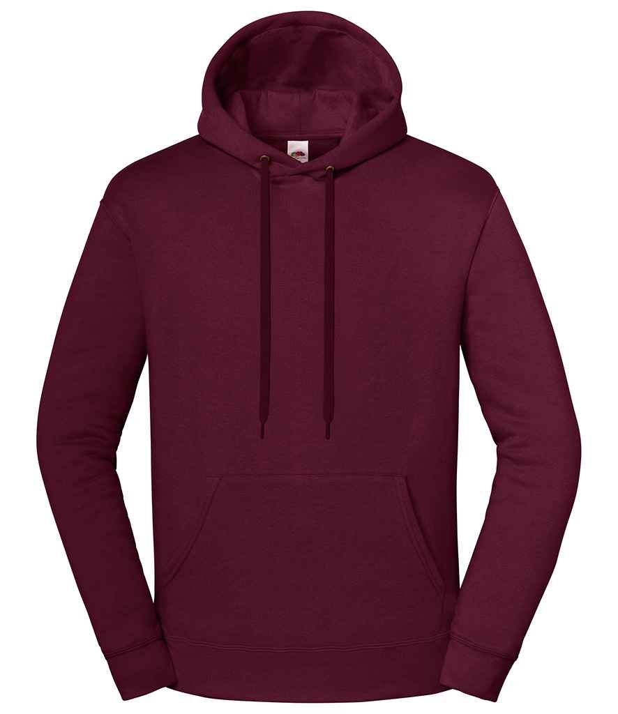 Fruit of the Loom Iconic Premium Hooded Sweatshirt in Burgundy