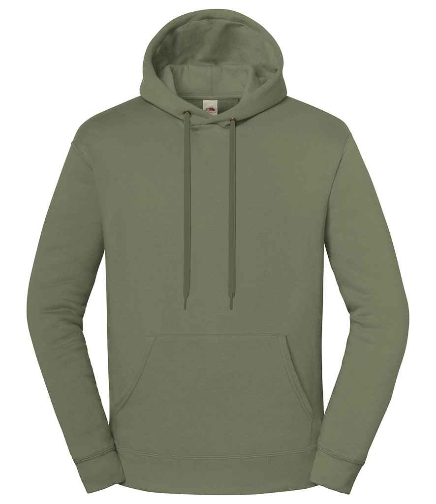 Fruit of the Loom Iconic Premium Hooded Sweatshirt in Classic Olive