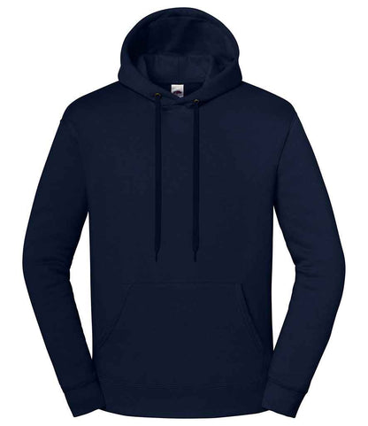 Fruit of the Loom Iconic Premium Hooded Sweatshirt in Deep Navy