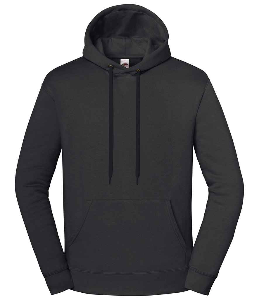 Fruit of the Loom Iconic Premium Hooded Sweatshirt in Light Graphite