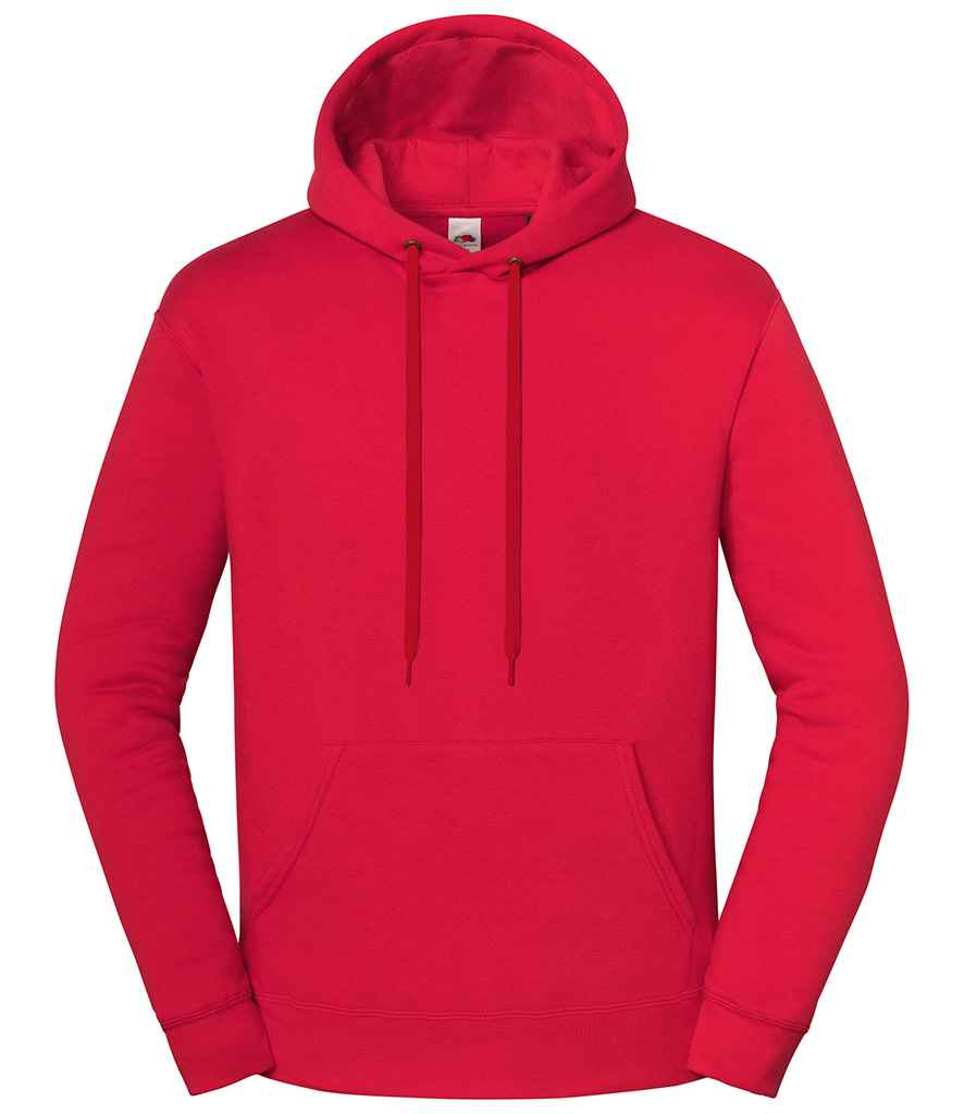 Fruit of the Loom Iconic Premium Hooded Sweatshirt in Red