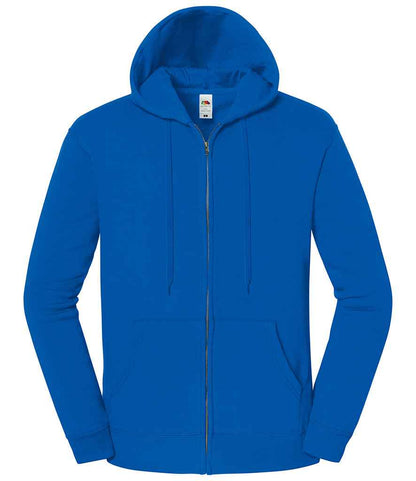 Fruit of the Loom Iconic Premium Hooded Sweat Jacket in Royal Blue