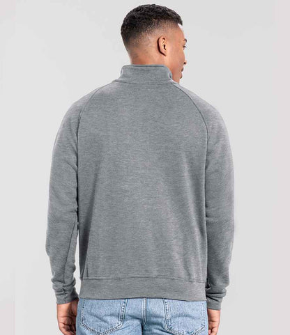 Fruit of the Loom Fruit of the Loom Iconic Premium Zip Neck Sweatshirt Athletic Heather